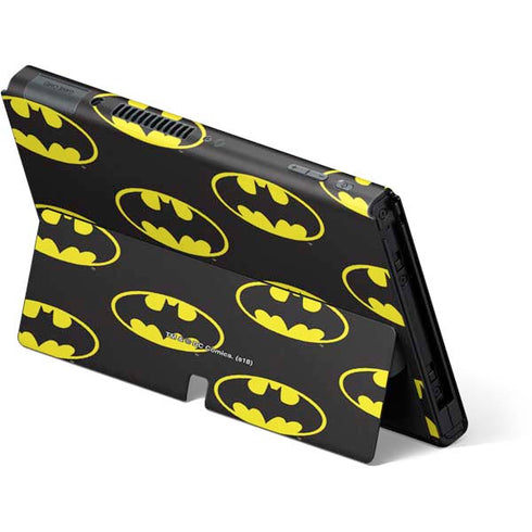 DC Comics Batman Logo Pattern Nintendo Switch OLED (2021) Skin
